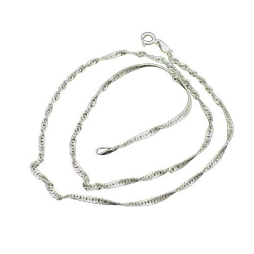 Classic Elegant Sterling Silver 925 Signed Twisted Style Chain Necklace 18"*G698
